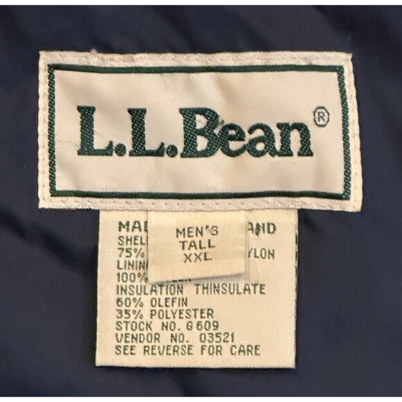 VINTAGE LL Bean Mens XXL TALL Thinsulate Vest Green Hiking Gorpcore - Picture 3 of 10